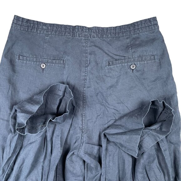 Lorenzino Pants Womens Size XL Blue Linen Capsule Casual Minimal Classic Light - Picture 6 of 10